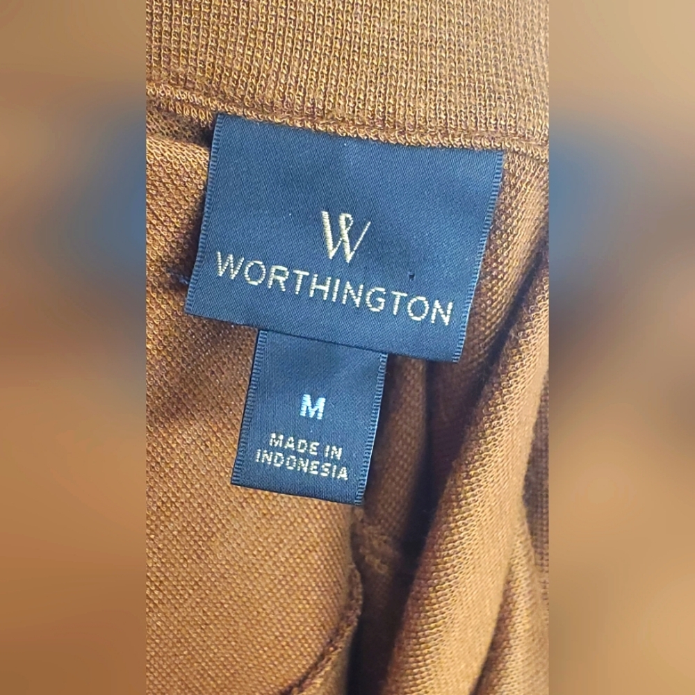 Worthington Size M Blouse Button Down Long Sleeves - Picture 8 of 11